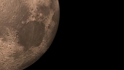 Moon and space. 3d illustration © Wublie