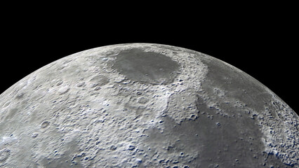 Moon and space. 3d illustration © Wublie
