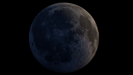 Moon and space. 3d illustration © Wublie