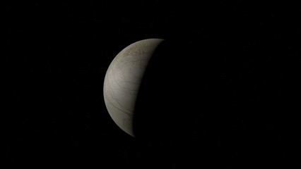 Europa satellite jupiter . 3d illustration © Wublie
