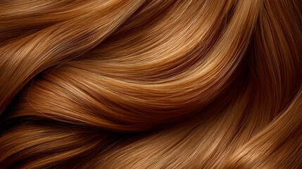 hair close-up with shiny healthy texture