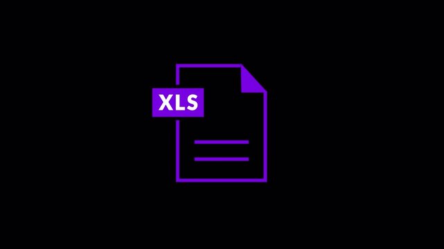  Animated XLS file sticker logo icon animation xls icon in transparent background 4k animation. XLS file document icon symbol graphic format image animation digital data computer with alpha channel