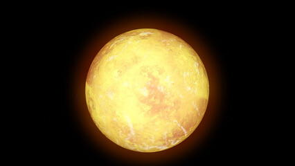 Saturn's moon Titan. 3d illustration © Wublie