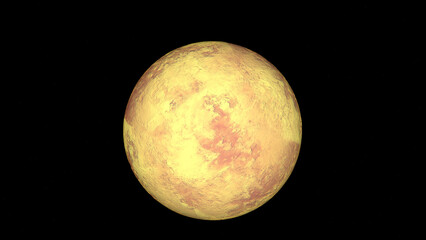 Saturn's moon Titan. 3d illustration © Wublie