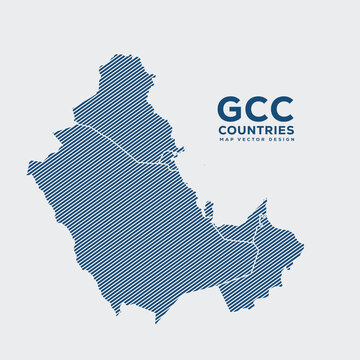 GCC Countries Map Vector