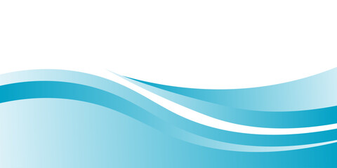Fototapeta premium Blue and white business wave banner background. vector