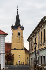 Fototapeta premium Historic church in the town of Kostanjevica na Krki in Slovenia