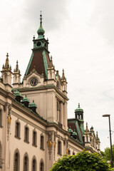 Fototapeta premium Detail of the facade of the main building of Ljubljana University, Slovenia