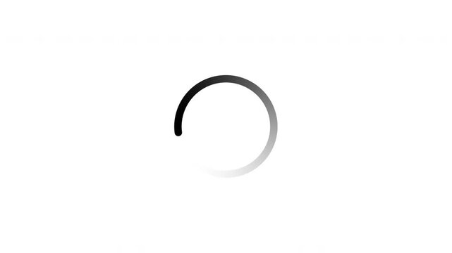 Minimal Alpha Loading Spinner Progress Ring on Solid Background for UI and Animation