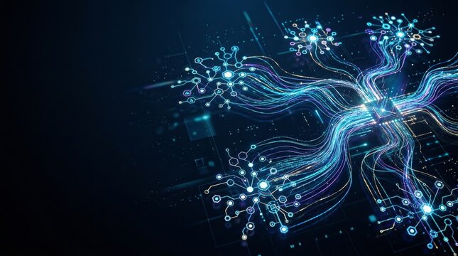 Data analytics action for business insights cloud erp system dashboard abstract visualization in technology environment