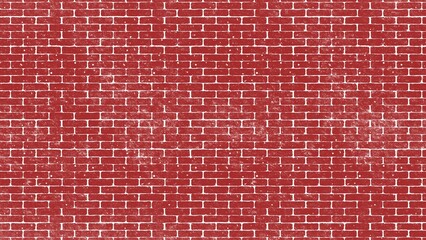 Red brick wall texture with white mortar and a distressed, grunge effect © Harsh