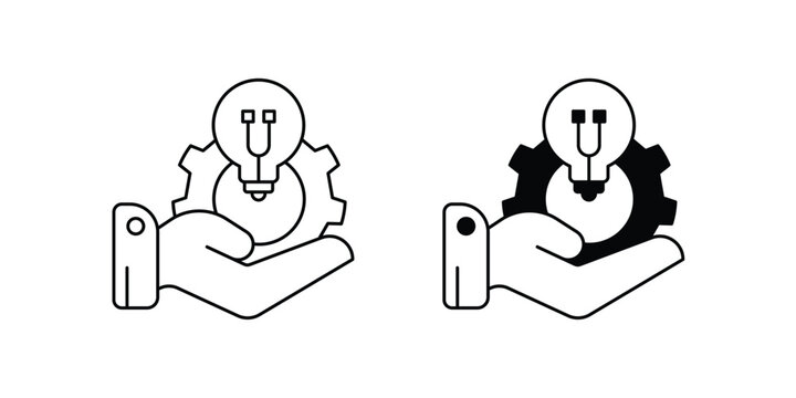 Proactive set icon with white background vector stock illustration