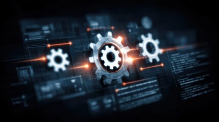 Fototapeta premium Efficient system management and software technology work to optimize performance for a lasting improvement.