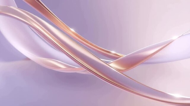 Abstract elegant fluid background with soft pink and lavender curves, premium pearlescent texture and flowing silk waves, luxury cosmetics and skincare aesthetic design, minimalist modern 3D render fo