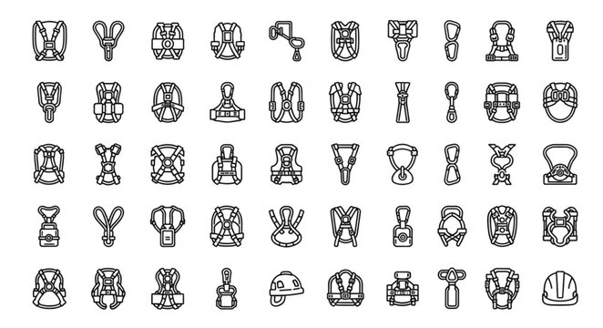Collection of Protective Gear Icons.