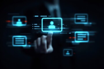 Fototapeta premium The client finds a solution when the system uses communication to help the support service offer an extremely fast response.
