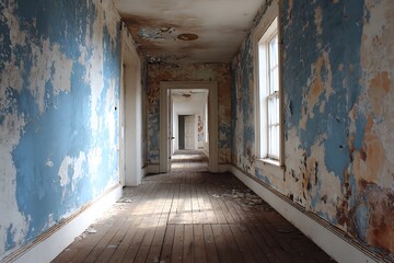 Fototapeta premium old abandoned corridor