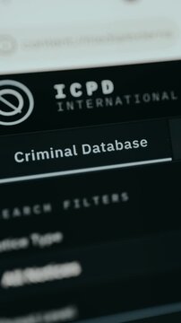 Interface for a Criminal Database