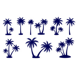 Obraz premium European countries map silhouettes collection with internal divisions and shadows