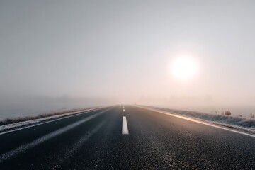 Fototapeta premium road in fog