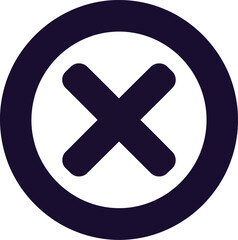 Obraz premium Cancel, reject, close, cross, icon, button, symbol, mark, sign, vector