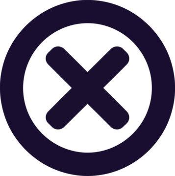 Cancel, reject, close, cross, icon, button, symbol, mark, sign, vector