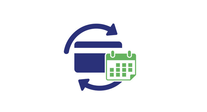 Credit card with calendar icon.