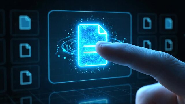 Digital document touch screen interface technology.