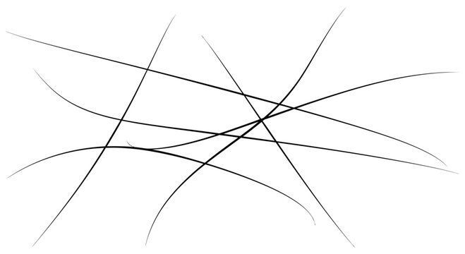 Intersecting Black Lines Abstract Pattern.