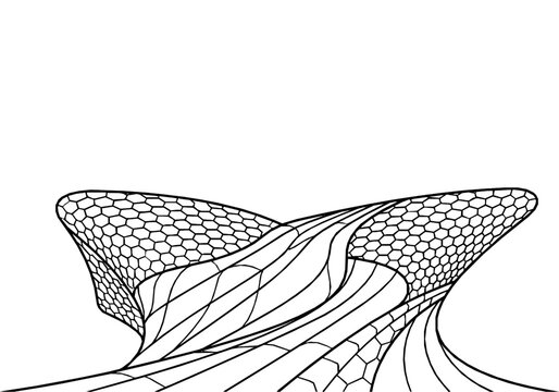 Soumaya Museum Modern Architecture Monoline Skyline Background