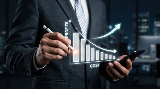 Analyzing business growth metrics urban office infographic night strategic insights