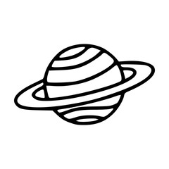 saturn planet doodle icon © Zen20