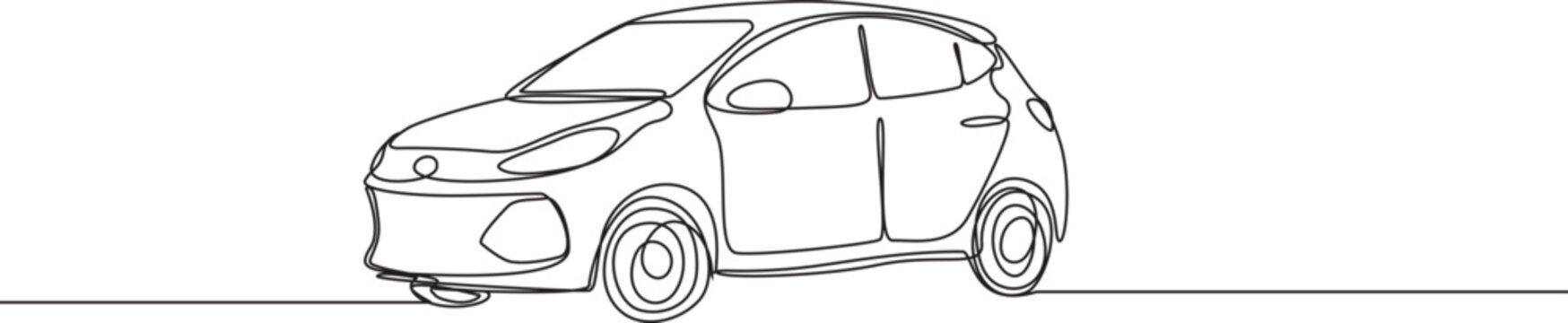 car continuous one line art drwing,1