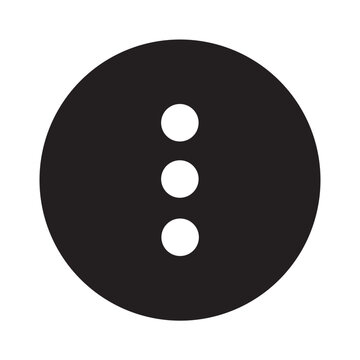 Vector of Three Dots Vertical Icon_Circle Glyph  Icon