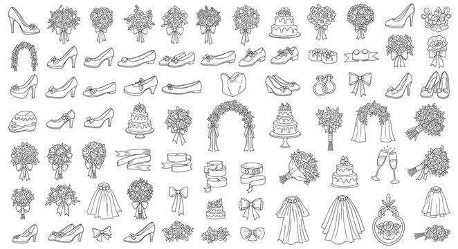 Collection of various floral designs and decorative elements.