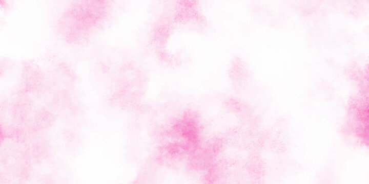 Abstract watercolor background with pink and white clouds, professional watercolor cold Press paper Sheet Painted with light Image, soft pink watercolor clouds on dreamy pastel background.