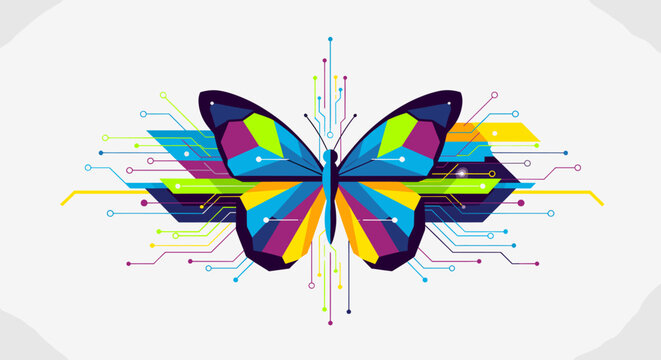 A simple and modern line graph with a yellow line and blue circle on a white background, conveying a sense of growth and progress.