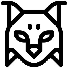 Iberian lynx. Editable stroke vector icon. © Side Project