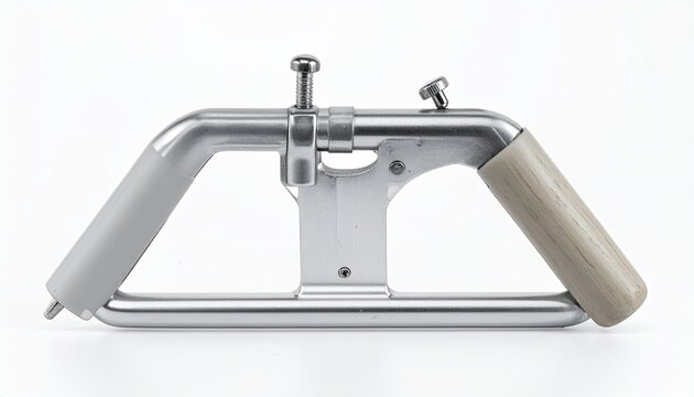 Silver handheld dynamometer for measuring hand grip strength and upper extremity functionality; medical assessment tool for rehabilitation
