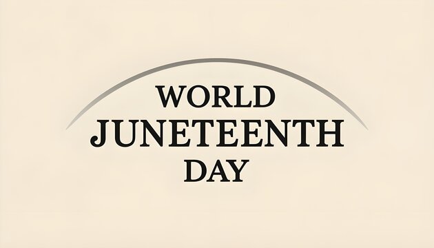 A graphic design celebrating World Juneteenth Day with a simple and elegant style