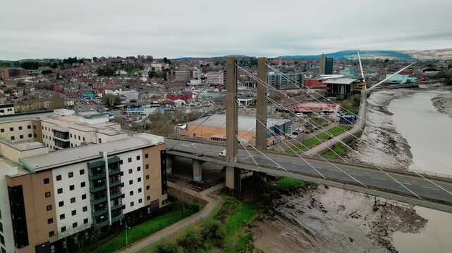 aerial view of the city Newport