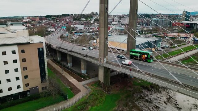 bridge in Newport over the river Usk