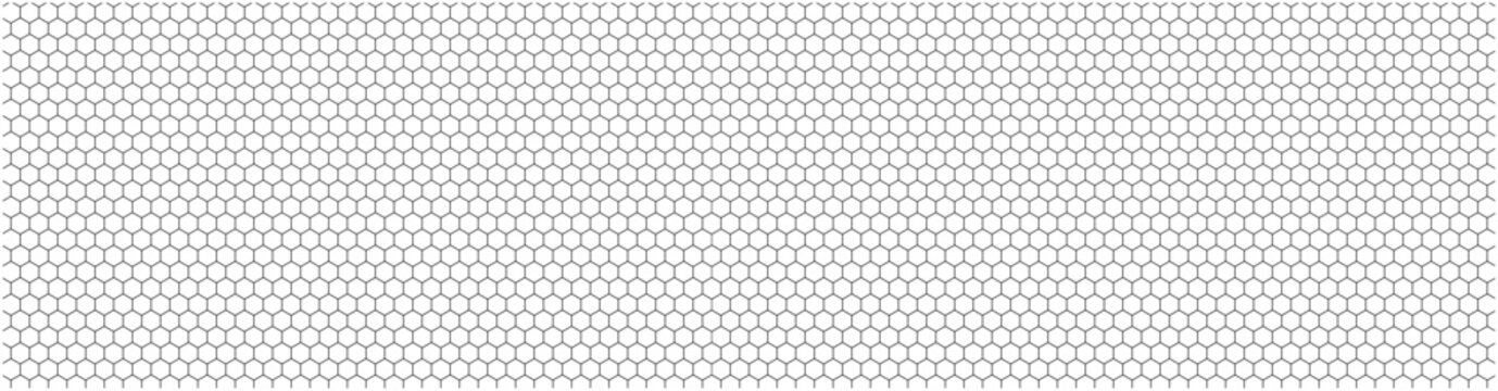 Simple black and white honeycomb hexagon grid pattern, minimalist geometric net texture