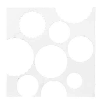 Abstract circle mask frame, polka dot photo overlay