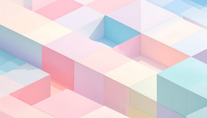 Obraz premium Abstract geometric pastel color blocks