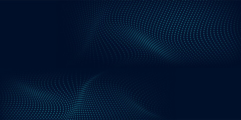 Obraz premium Abstract Music background. Big Data Particle Flow Visualisation. Science infographic futuristic illustration. Sound visualization. Cryptocurrency fintech network blockchain and programming concept.