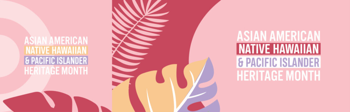 May is Asian American Native Hawaiian and Pacific Islander Heritage Month Banner, poster post design Background
