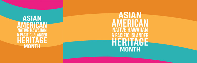 May is Asian American Native Hawaiian and Pacific Islander Heritage Month Banner, poster post design Background © OnlineInfinite 