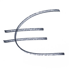 Fototapeta premium the Euro currency symbol drawn with a black marker