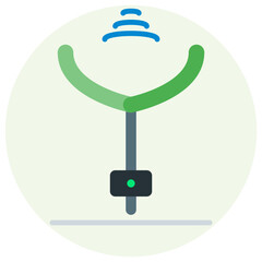 Fototapeta premium A green and white icon with a green circle